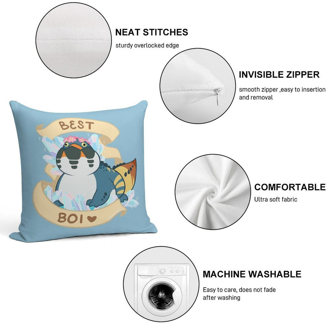 Dodogama Best Boi (MonHun World) Soft Easy Maintenance Throw Pillow