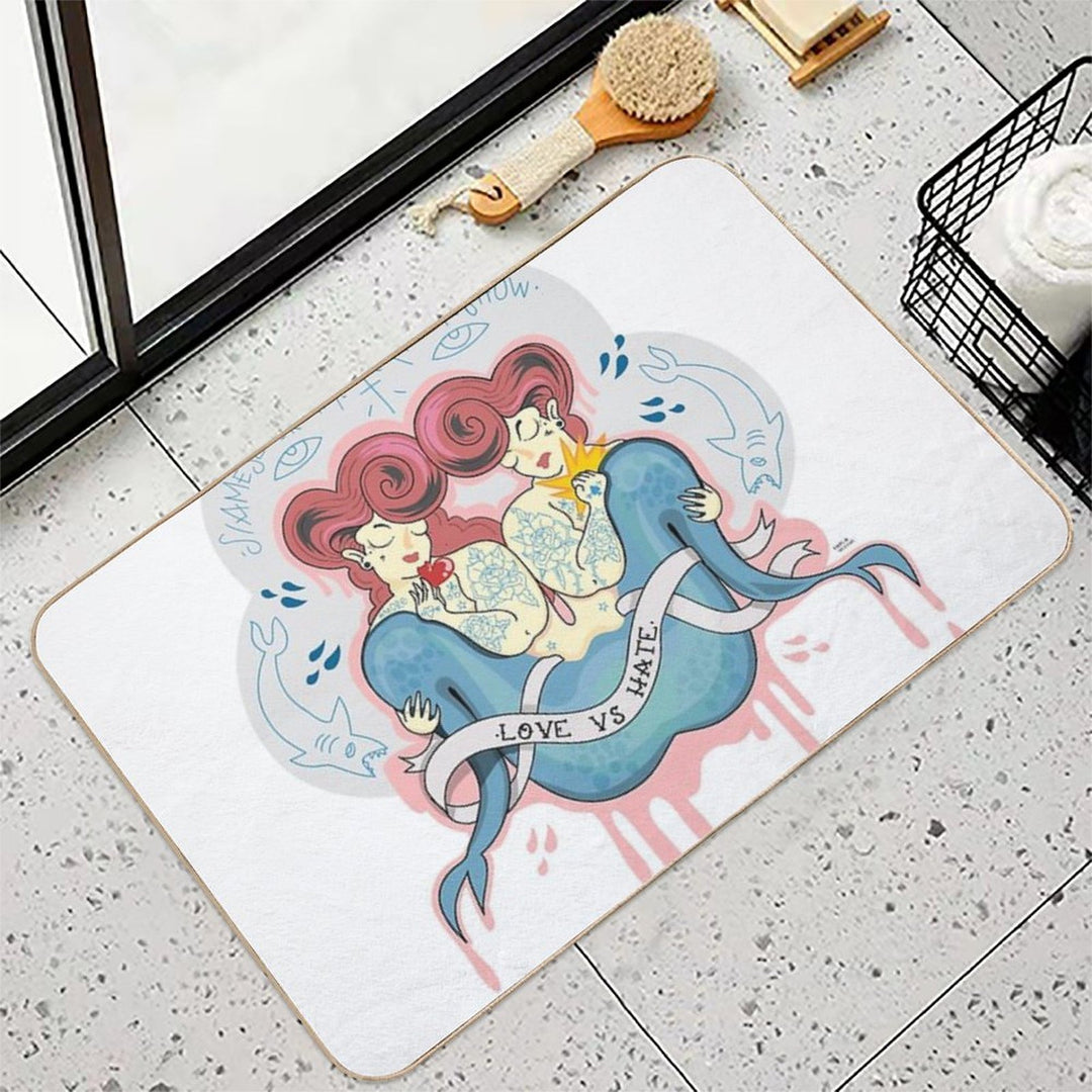 Siamese Dream  Fade-Resistant Bath Mat