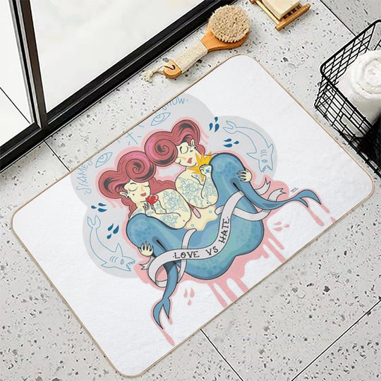 Siamese Dream  Fade-Resistant Bath Mat