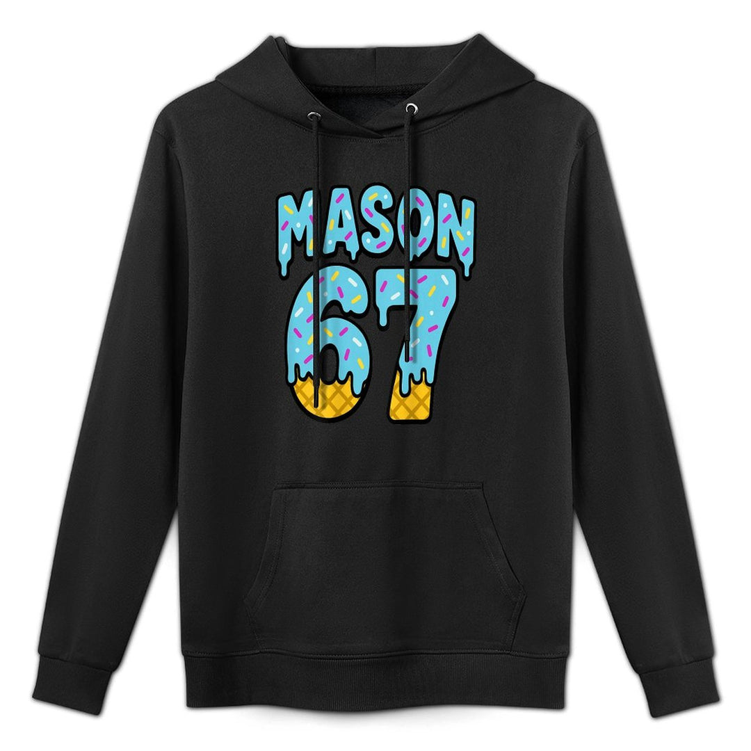 Six Seven Ice Cream Drip Mason 67 Meme Halloween (On Back) Moisture-Wicking Hoodie
