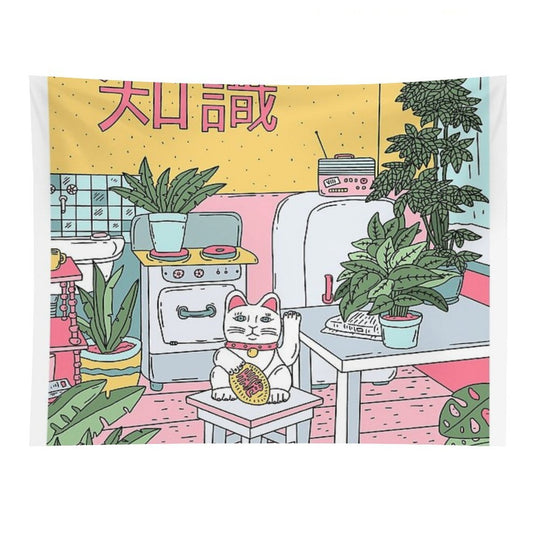 Maneki Plants Tapestry
