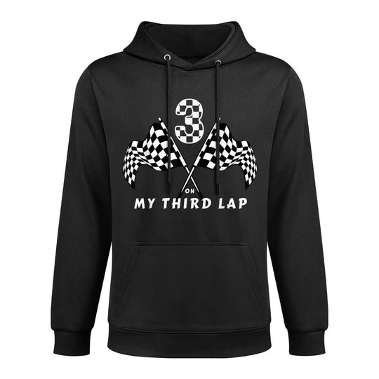 On My Third Lap Birthday Race Car Birthday Party Machine Washable Hoodie