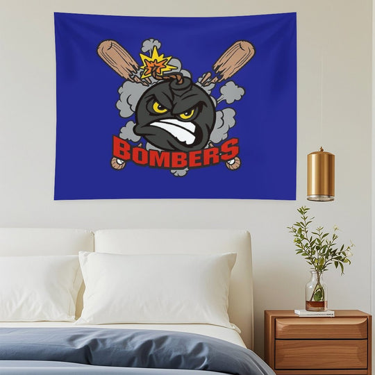 Bombers Baseball Logo Tapestry