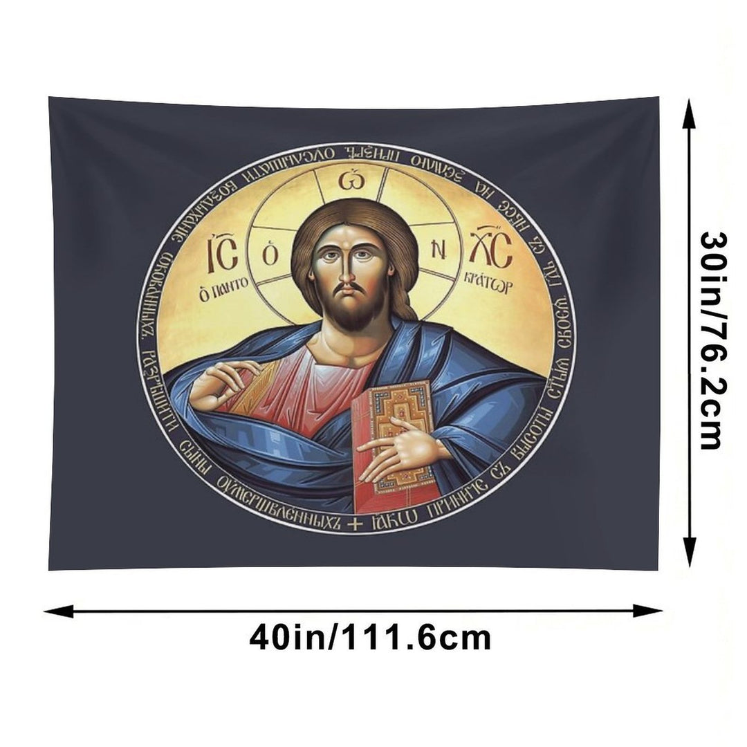 Christ Pantocrator Orthodox Icon Tapestry
