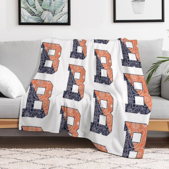 Bucknell B - Full Pattern Quick-dry Throw Blanket