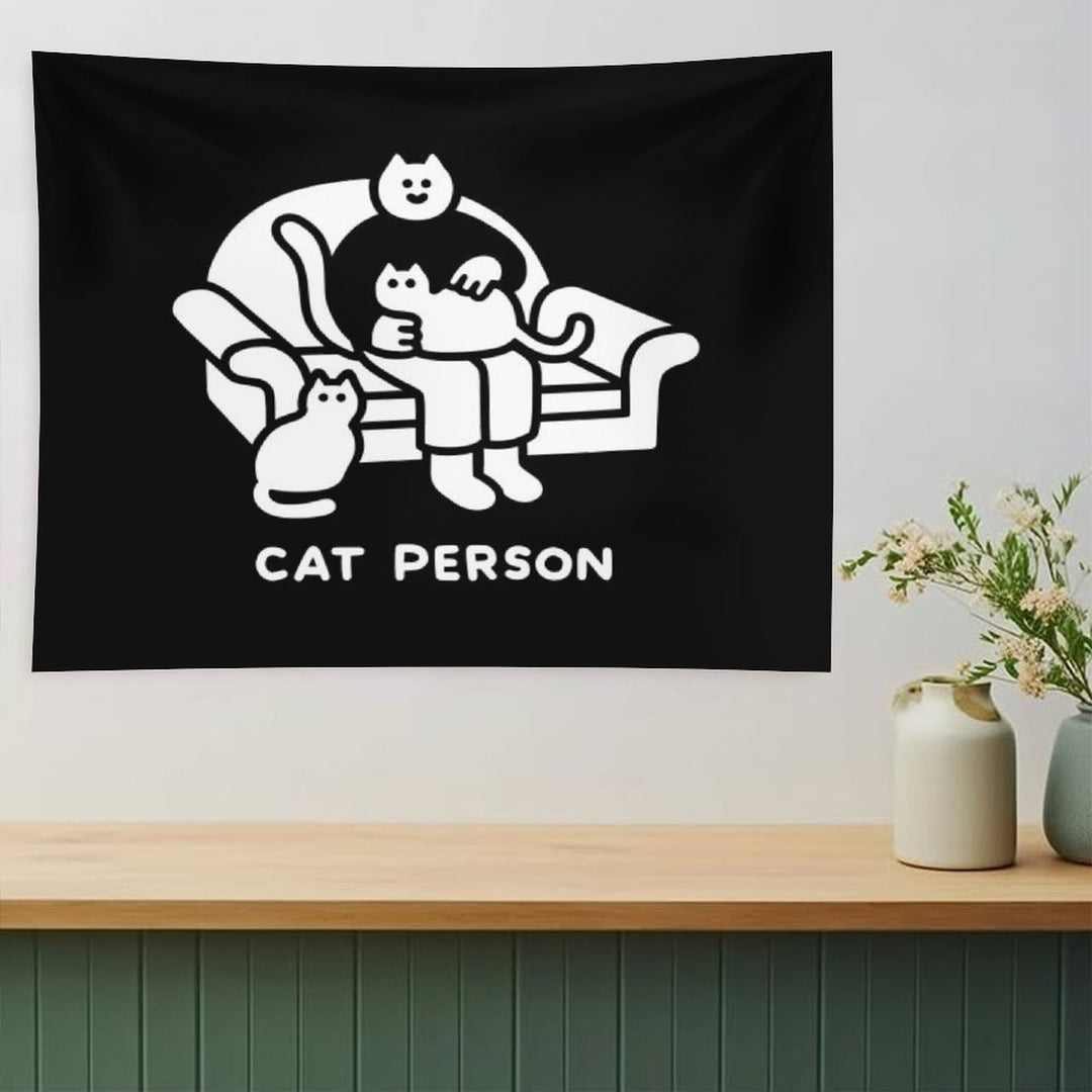 Cat Person Tapestry