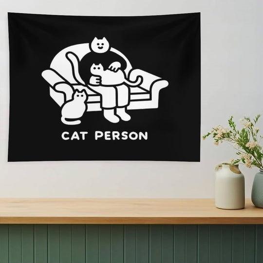 Cat Person Tapestry