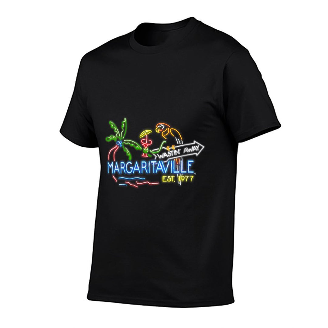 Womens Margaritaville Neon Sign  Fade-proof Color T-Shirt