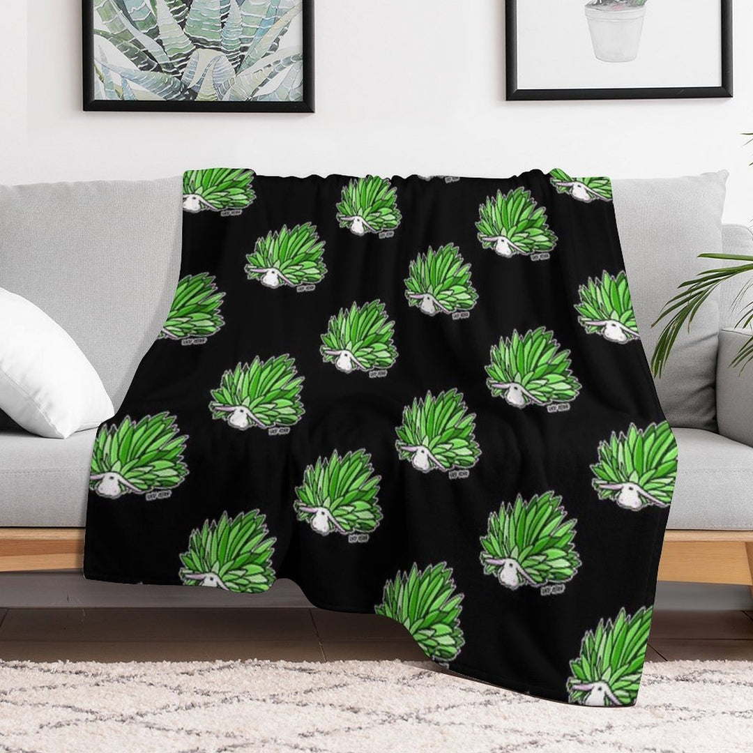 Leaf Sheep Ocean Sea Slug Cute Marine Life Biology Kawaii Graphic Velvety-soft Throw Blanket