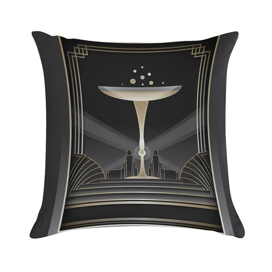 Art Deco Design VI Soft Durable Construction Throw Pillow