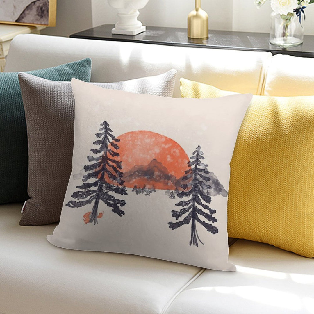 First Snow... Soft Anti-Pilling Throw Pillow