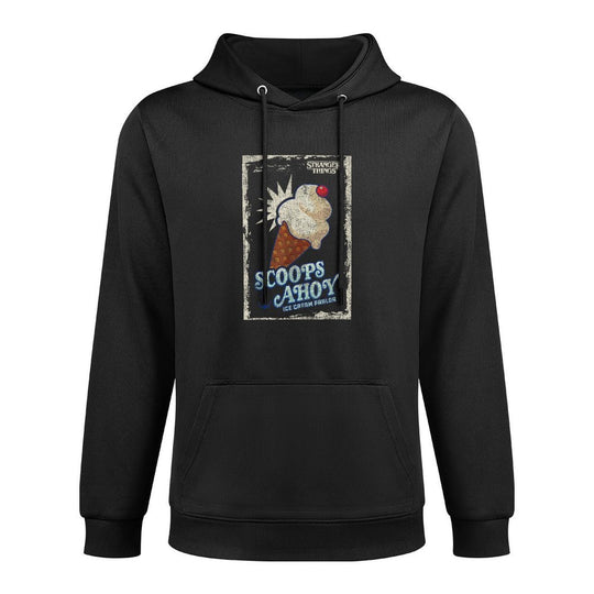 Stranger Things Scoops Ahoy Ice Cream Cone Vintage Poster Moisture-Wicking Hoodie