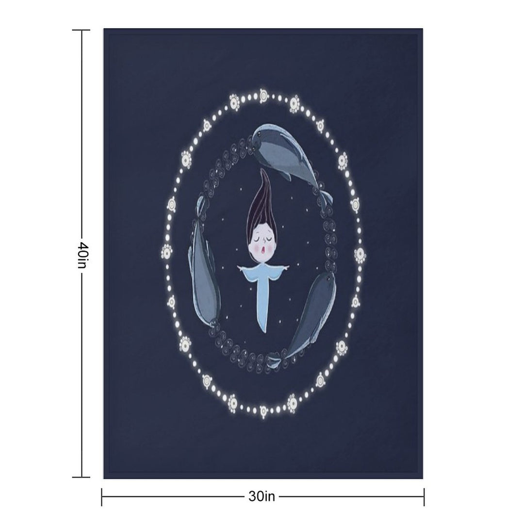 Song of The Sea - Selkie And Seals Lightweight Throw Blanket