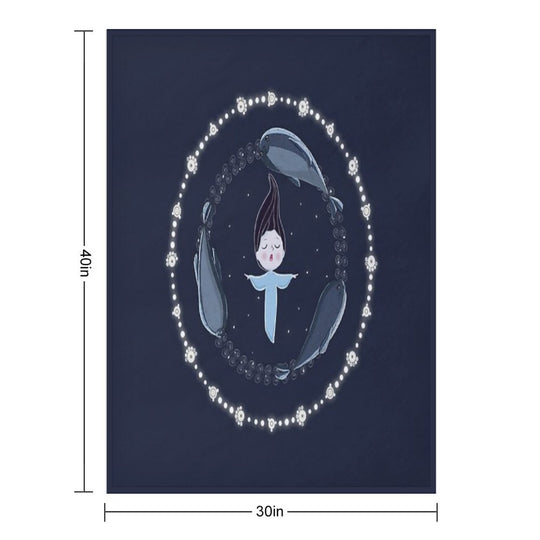 Song of The Sea - Selkie And Seals Lightweight Throw Blanket