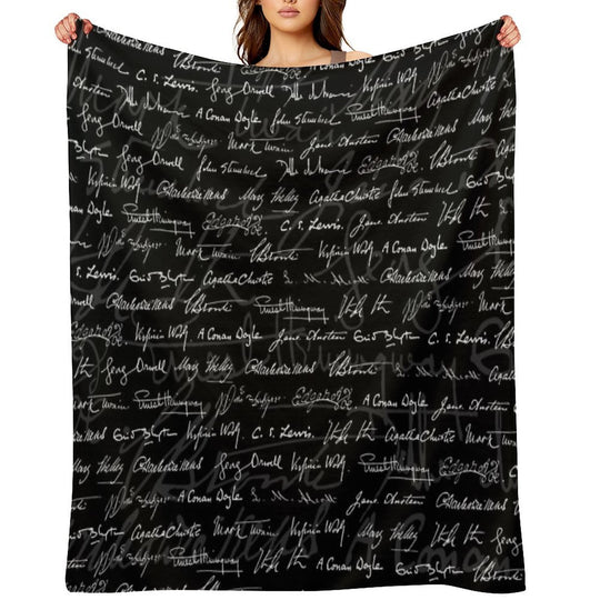 Literary Giants Pattern Wrinkle-free Throw Blanket