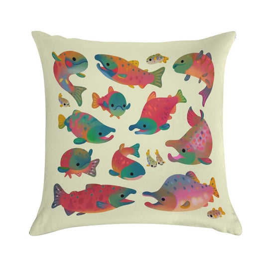 Salmon Day Soft Gift Ready Throw Pillow