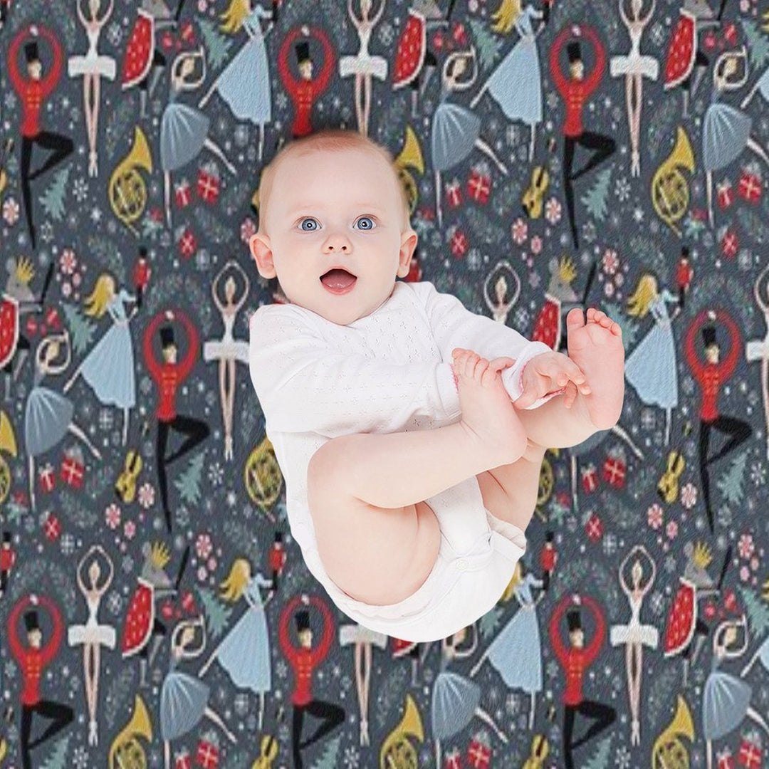 Clara's Nutcracker Ballet Repeat by Robin Pickens Multi-functional Throw Blanket