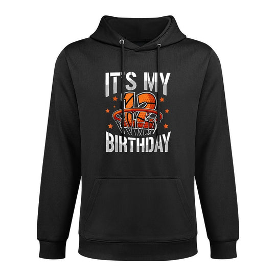 12 Years Old 12th Birthday Basketball Party Boys Kids Unisex Design Hoodie
