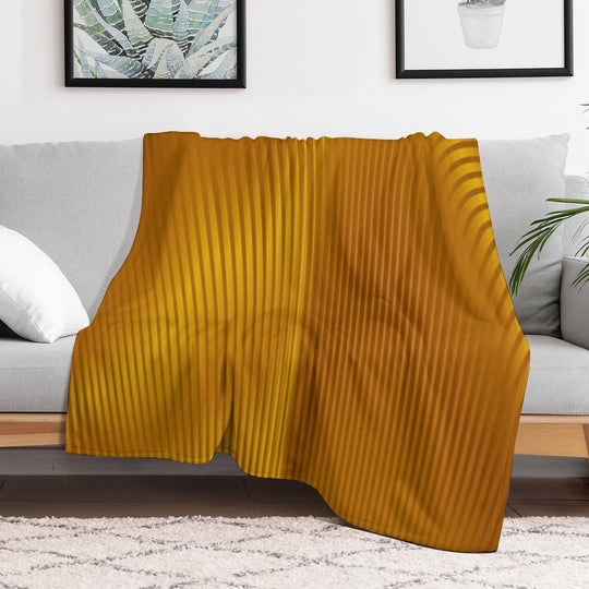 Golden Art Deco Pattern Velvety-soft Throw Blanket