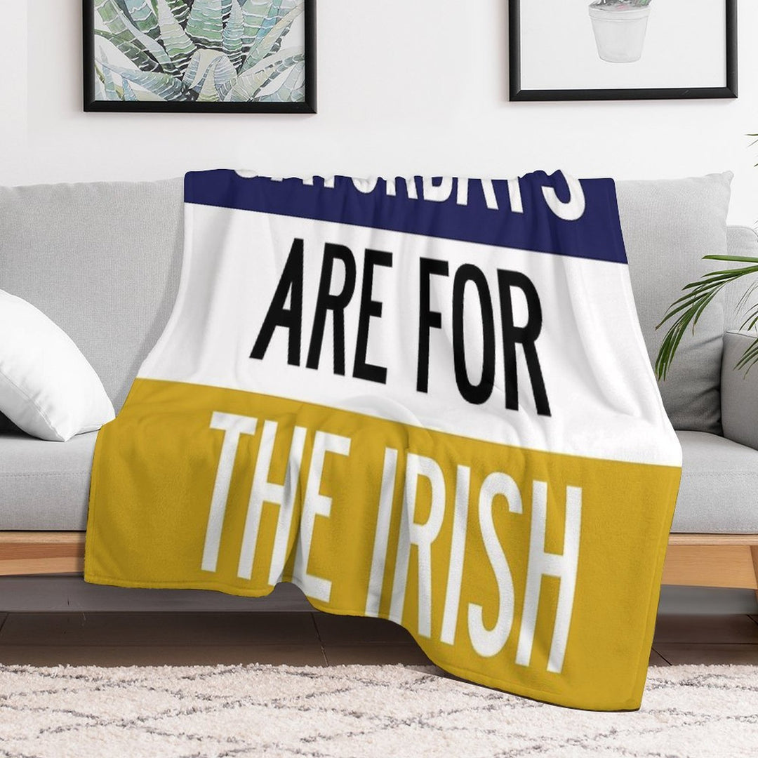 Saturdays Are for The Irish Travel-friendly Throw Blanket