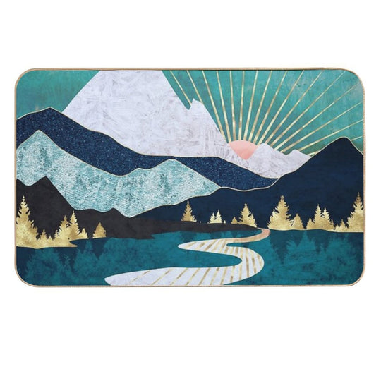 Winter River  Repositionable Bath Mat