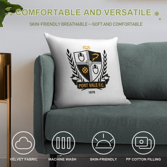 Port Vale Soft Bedroom Essential Throw Pillow