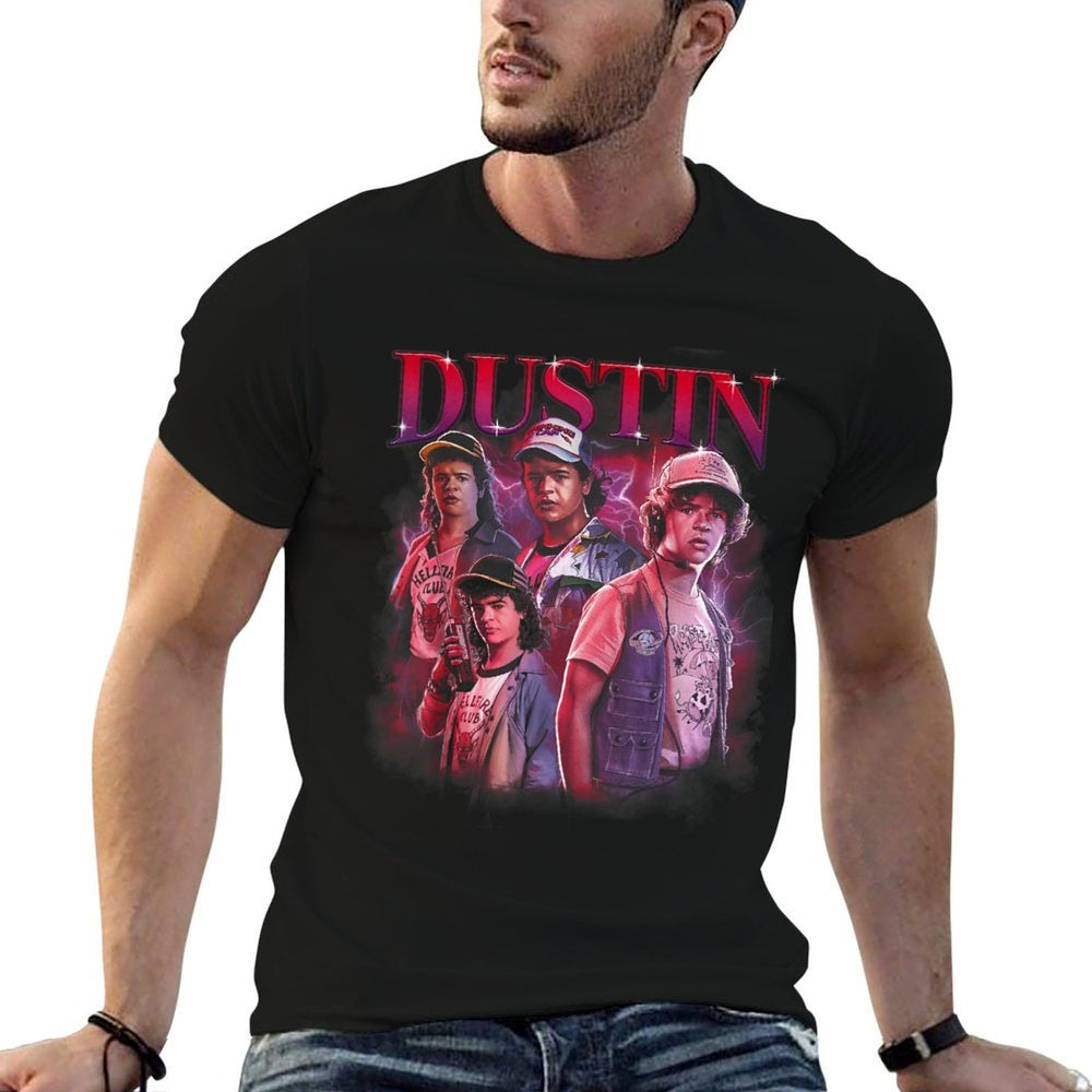 Stranger Things Dustin Heartthrob Officially Licensed  Cotton T-Shirt