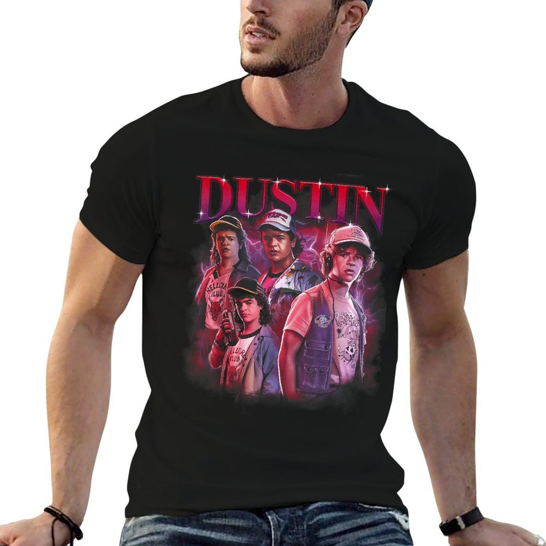Stranger Things Dustin Heartthrob Officially Licensed  Cotton T-Shirt