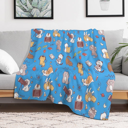 Science Kittens Anti-pilling Throw Blanket