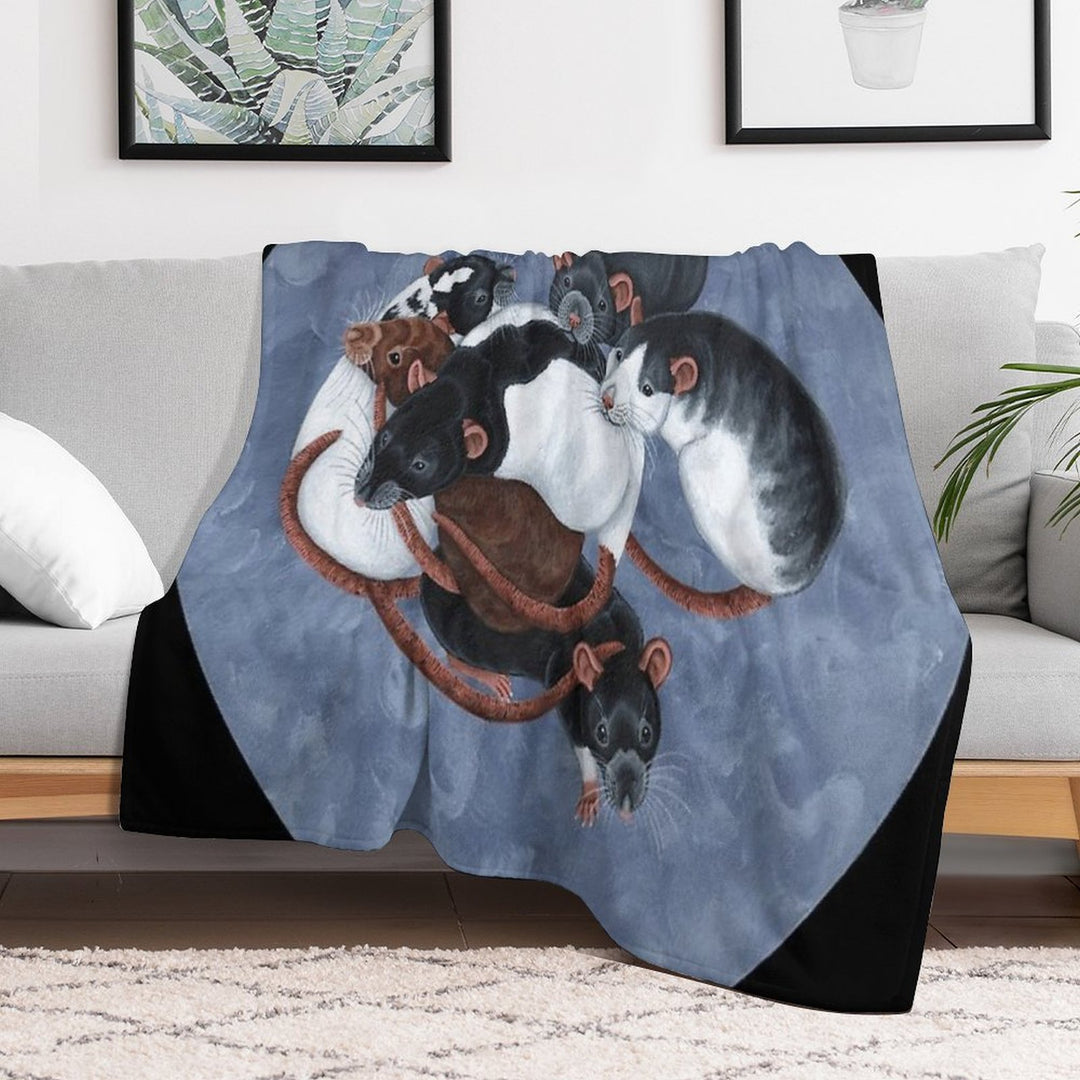 Rat Pile Anti-pilling Throw Blanket