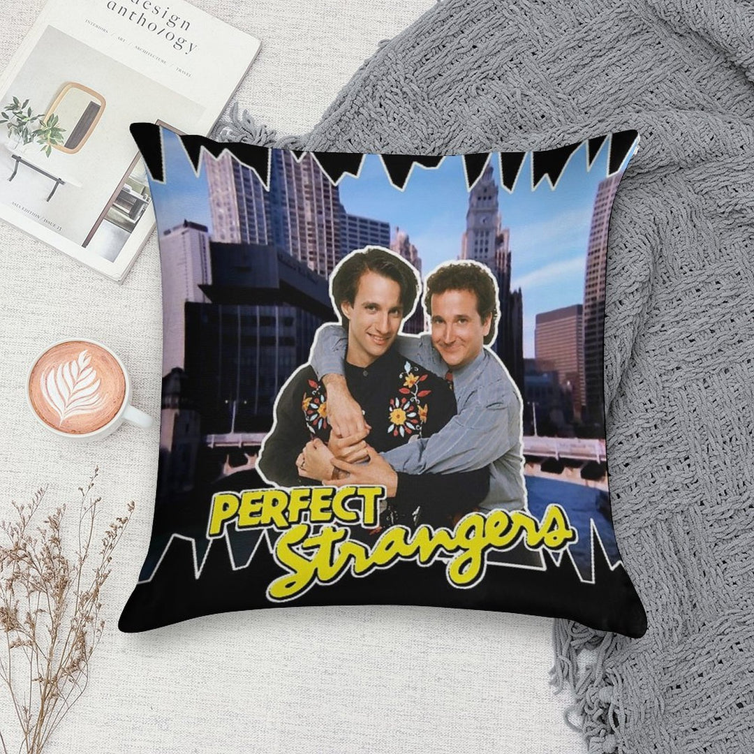 Perfect Strangers Larry Balki Retro Throwback Chicago Skyline Tribute Soft Durable Construction Throw Pillow