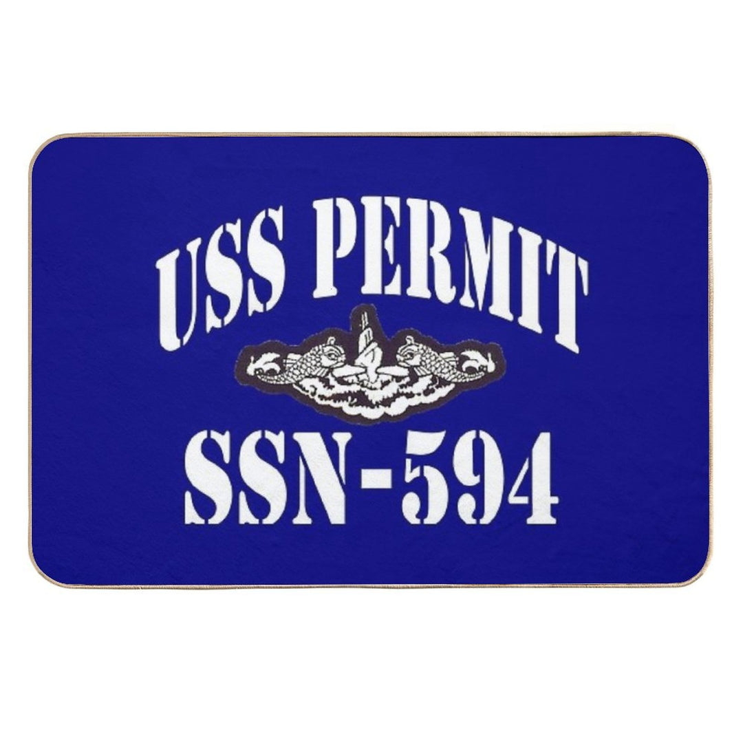 USS PERMIT (SSN-594) SHIP'S STORE Durable Bath Mat