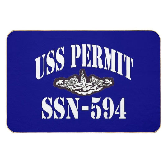 USS PERMIT (SSN-594) SHIP'S STORE Durable Bath Mat