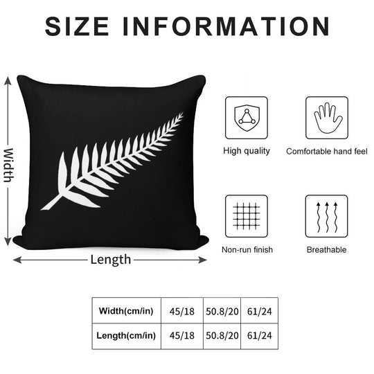 Silver Fern Design Soft High-Density Material Throw Pillow