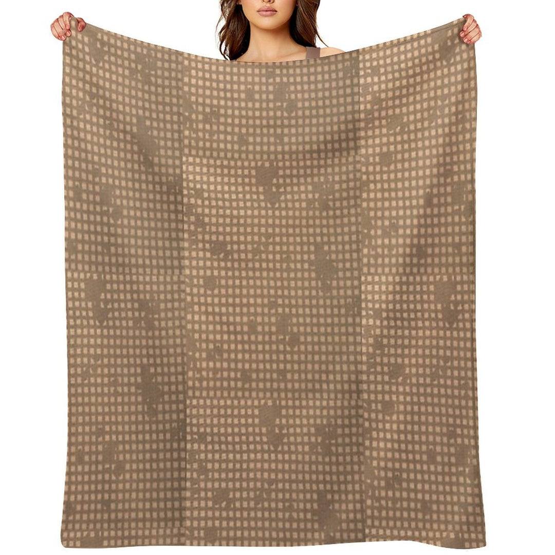 Desert Night Camo Pattern (sand Color Mod) Wrinkle-free Throw Blanket