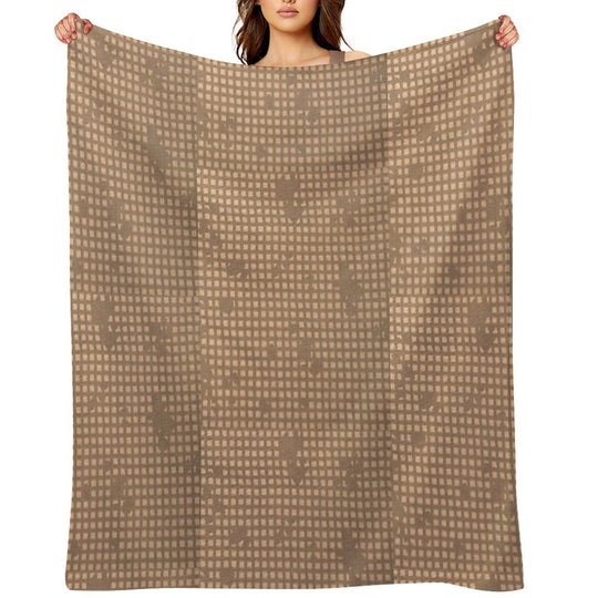Desert Night Camo Pattern (sand Color Mod) Wrinkle-free Throw Blanket
