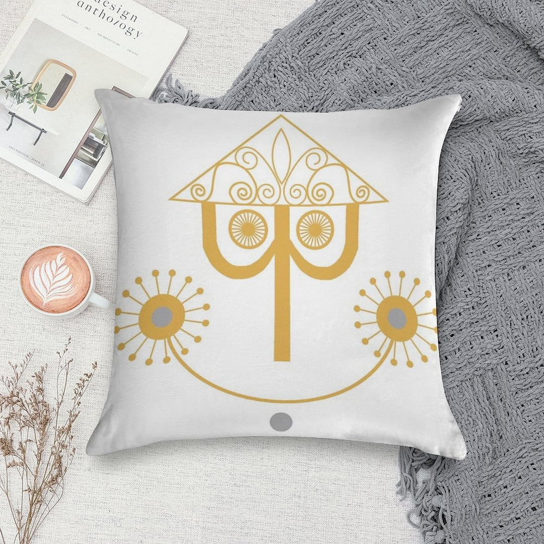 Small World Clock Soft Warmth Comfort Throw Pillow