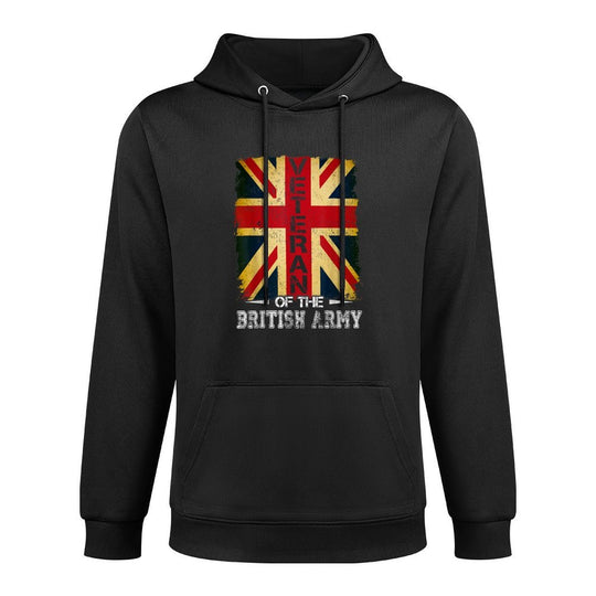 British Army Veteran Soldier Union Jack UK Armed Forces Shape Retention Hoodie