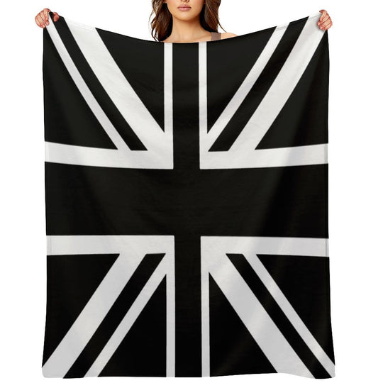 Newcastle United Black & White Union Jack Flag Gift-ready Throw Blanket