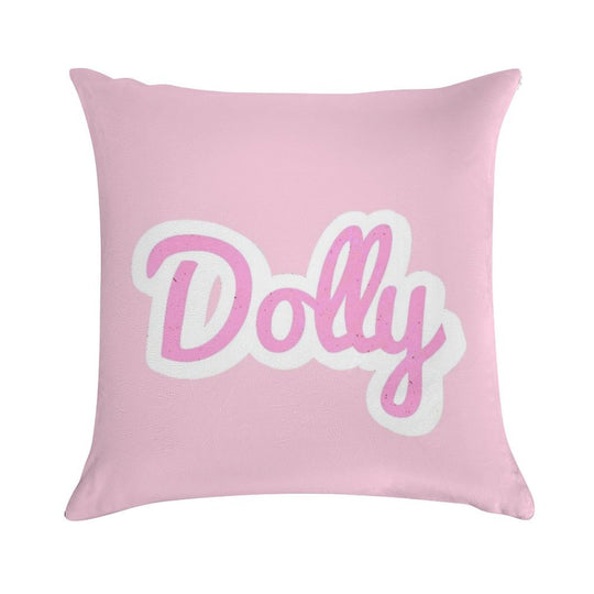 Dolly Cartoon PINK BY CALLISC Soft Gift Ready Throw Pillow