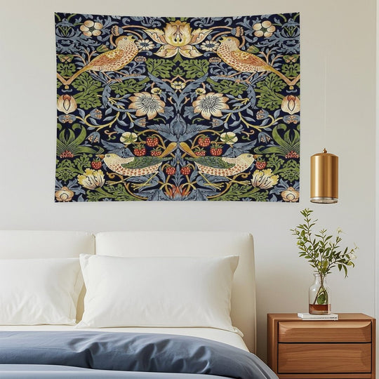 William Morris Strawberry Thief Design Tapestry