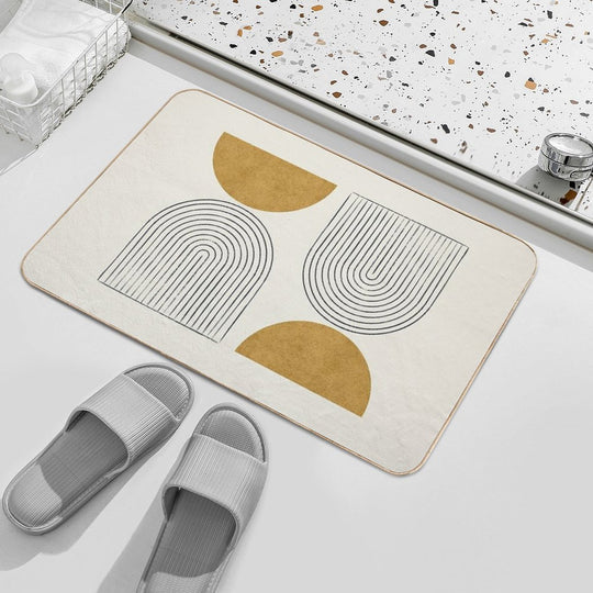 Arch Balance Gold - Mid Century Modern  Multi-Purpose Bath Mat