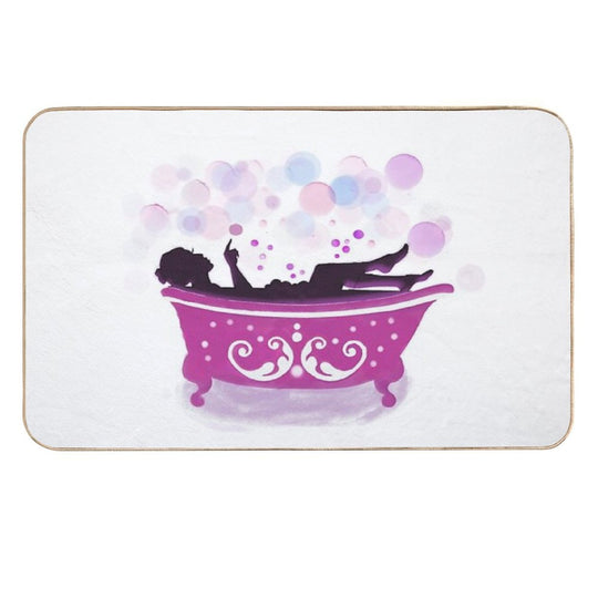 Relax in A Bubble Bath  Fade-Resistant Bath Mat