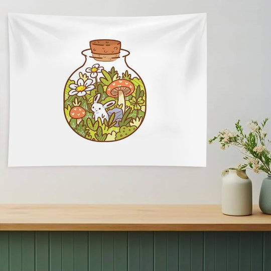 Bunny in A Bottle Tapestry