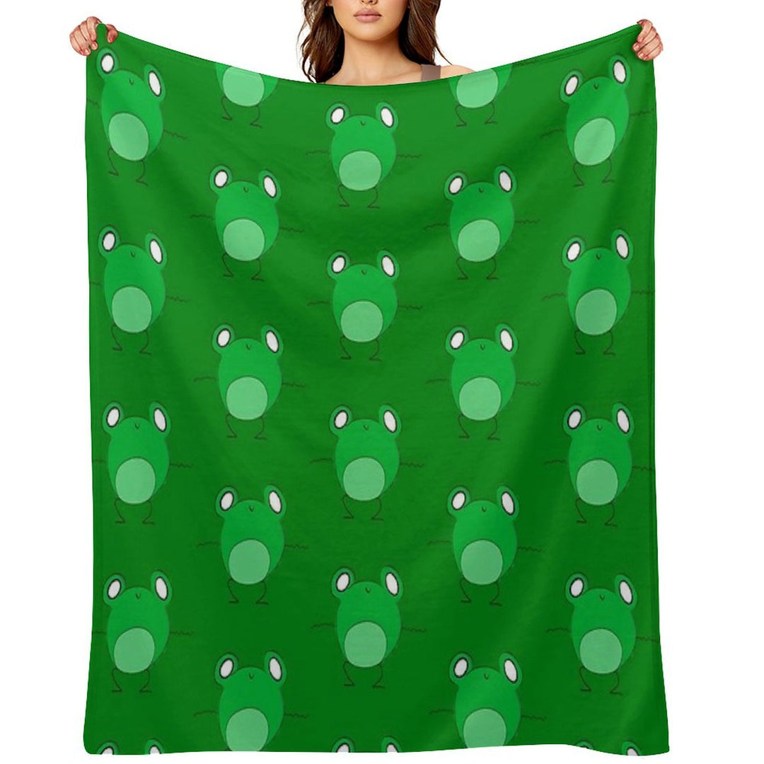 Frog Dancing Shrink-resistant Throw Blanket
