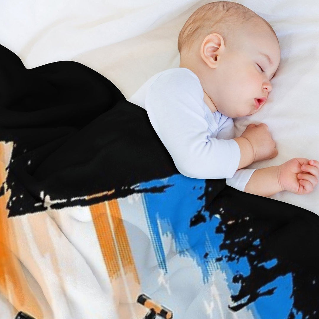 Lando Norris - Retro_Digi Art Machine-washable Throw Blanket