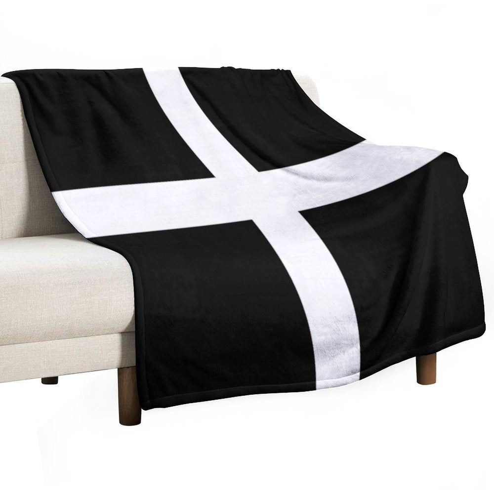 Flag of Cornwall, St. Piran's Flag Quick-dry Throw Blanket