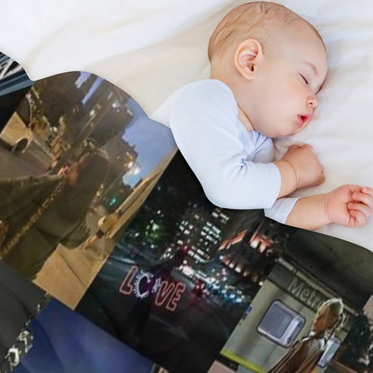 City Night Life Aesthetic Collage Premium Throw Blanket