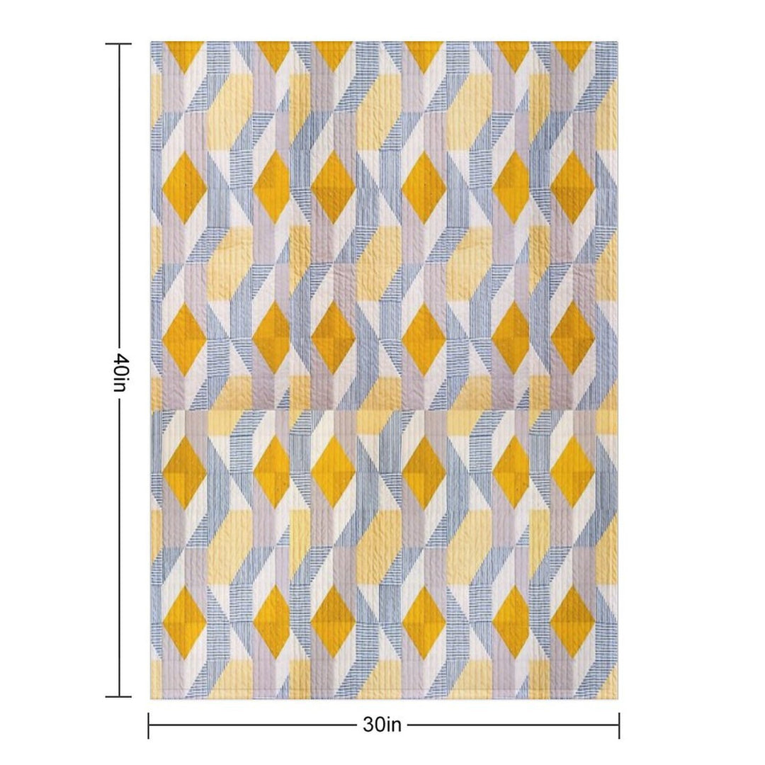 Quilted Geometric Patchwork Ethic Pattern Boho Wrinkle-free Throw Blanket