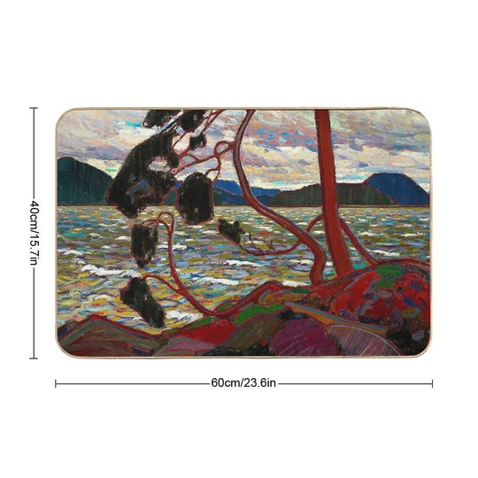 WEST WIND  Vintage 1919 Tom Thomson Algonquin Park Art Print  Long-Lasting Bath Mat